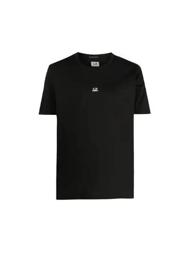 Logo Print Short Sleeve T-Shirt Black - CP COMPANY - BALAAN 2