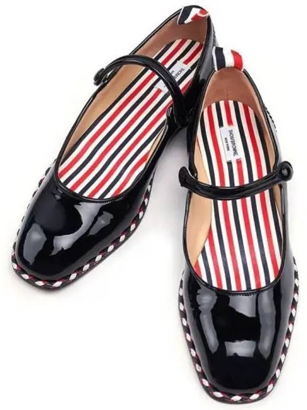 Soft patent Tom John ballerina flat shoes 271369 - THOM BROWNE - BALAAN 1