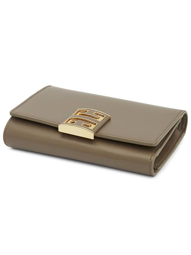 4G Leather Half Wallet Beige - GIVENCHY - BALAAN 4