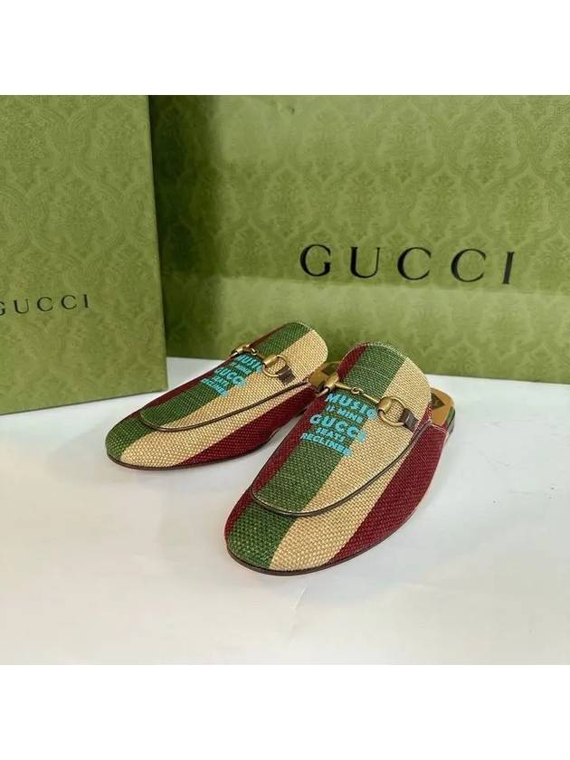 Striped Canvas Bloafers - GUCCI - BALAAN 11