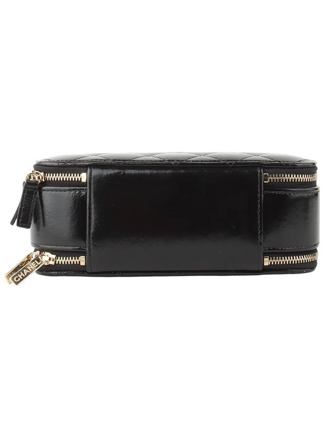 AS3538 Shiny Lambskin Vanity Top Handle Gold Chain Cross Bag Department Store Invoice 34103 - CHANEL - BALAAN 6