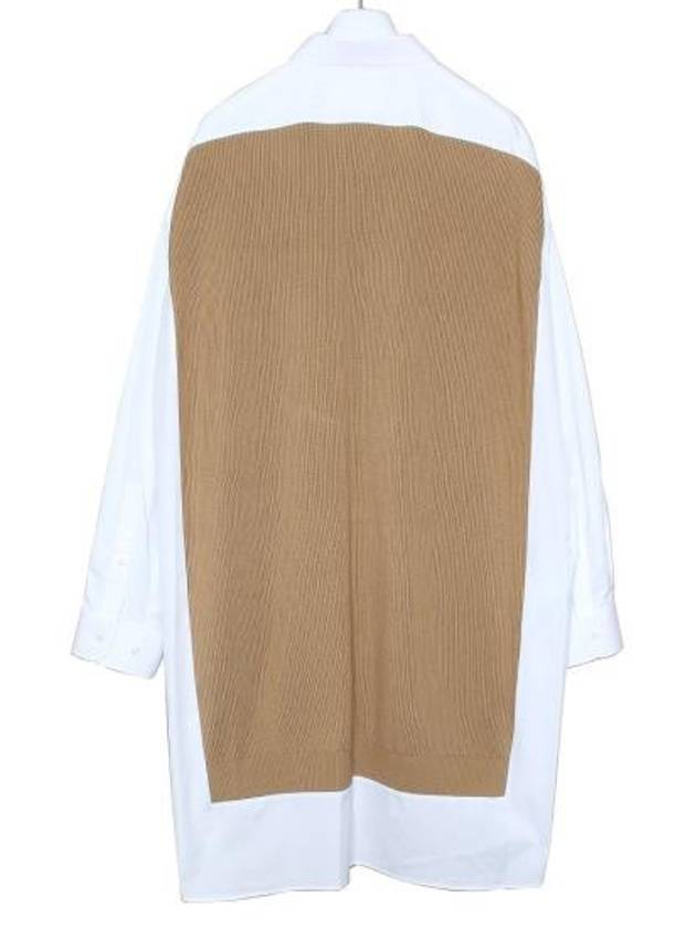 Knit Mix Shirt Midi Dress White Beige - MAISON MARGIELA - BALAAN 3