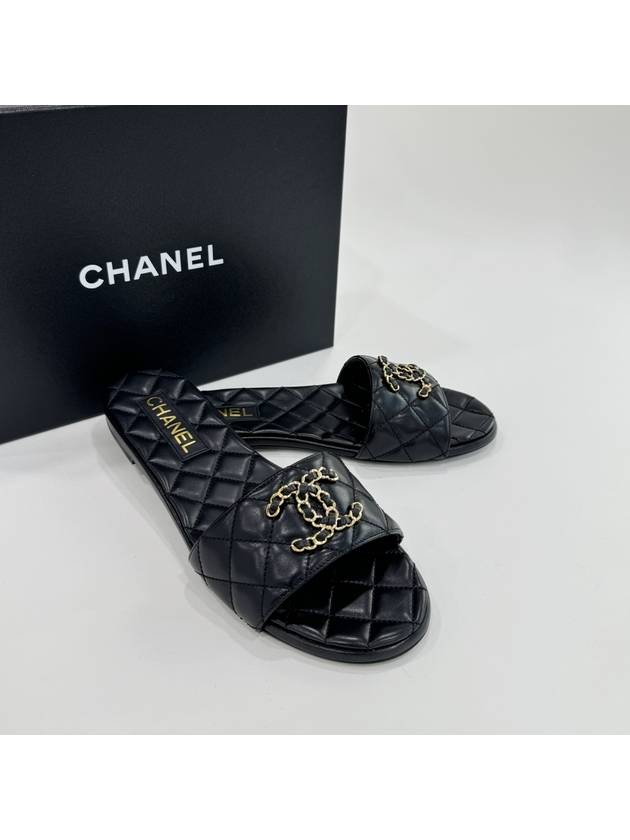 Chain CC Logo Quilted Slipper Mule G39954 - CHANEL - BALAAN 3