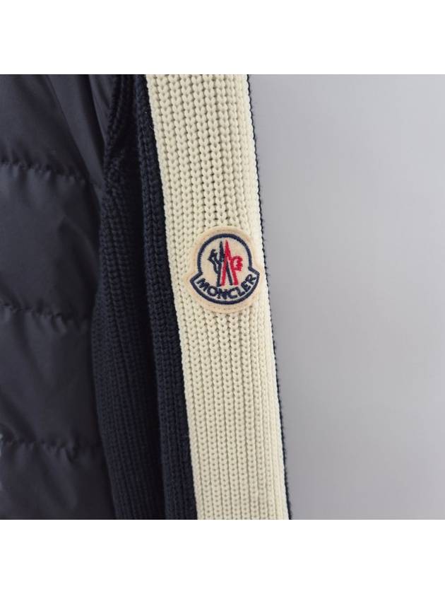 knit padded tricot cardigan navy XL size - MONCLER - BALAAN 4