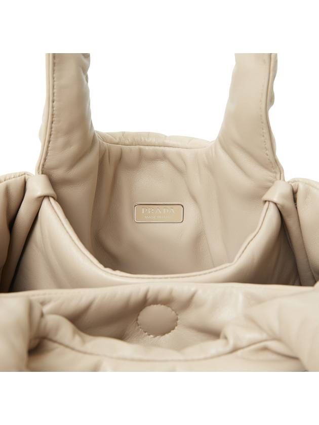 Padded Soft Nappa Tote Bag Beige - PRADA - BALAAN 8