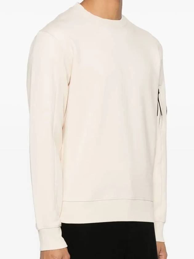 Diagonal Raised Fleece Sweatshirt Beige - CP COMPANY - BALAAN 4