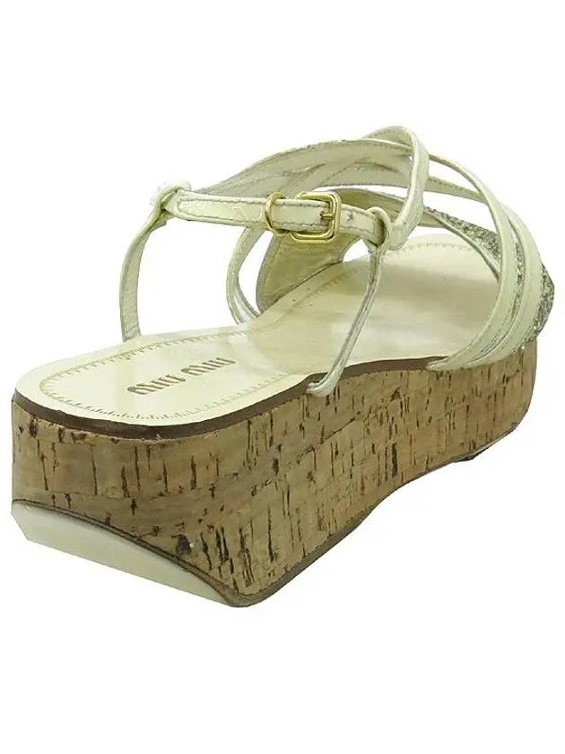 Smith Market used luxury goods gold sandals women s shoes - MIU MIU - BALAAN 4