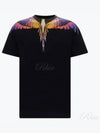 Icon Wings Regular Cotton Short Sleeve T-Shirt Black - MARCELO BURLON - BALAAN 2