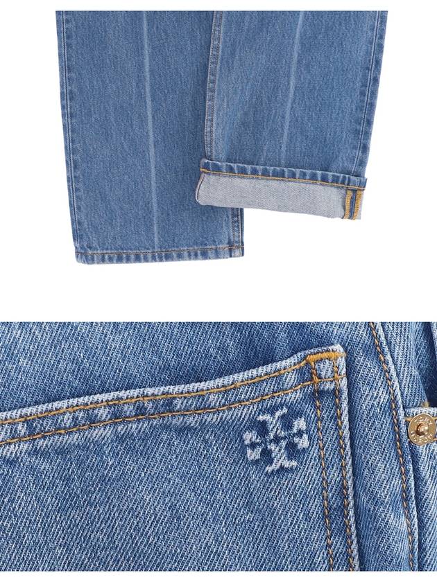 Women's Mid-Rise Straight Jeans Blue - TORY BURCH - BALAAN.