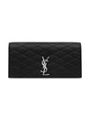 Kate Quilted Lambskin Clutch Bag Black - SAINT LAURENT - BALAAN 1