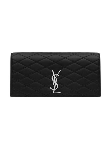 Kate Quilted Lambskin Clutch Bag Black - SAINT LAURENT - BALAAN 1