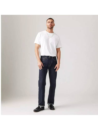 Levi s Premium 505 Regular Fit Selvedge Men Jeans Midnight - LEVI'S - BALAAN 2