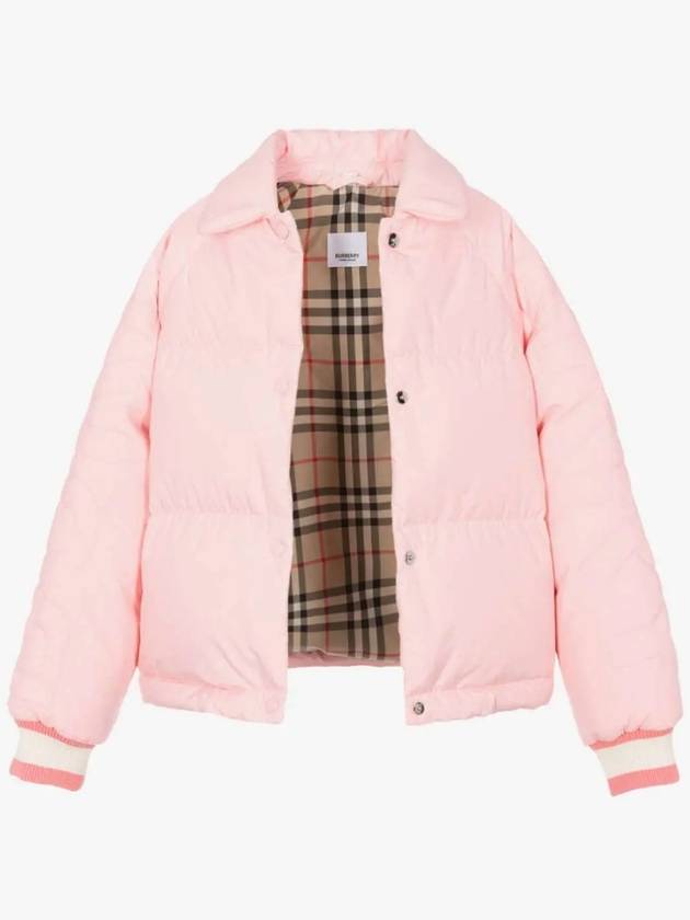 12y14y kids logo down padded jumper pink 8069477 - BURBERRY - BALAAN 3