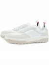 Letterman Panel Lace-Up Low-Top Sneakers White - THOM BROWNE - BALAAN 4