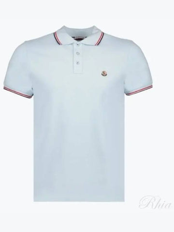 8A70300 84556 70C three stripe lining logo patch short sleeve collar tie - MONCLER - BALAAN 1