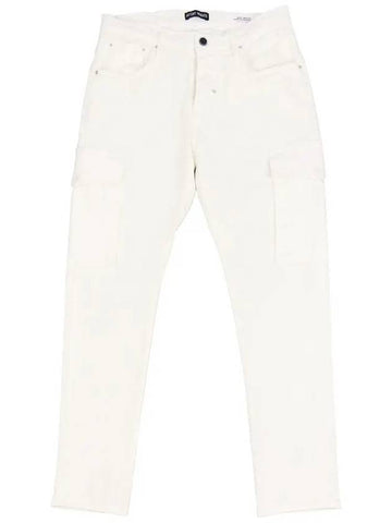 IKALOOK White Big Pocket Regular Fit Cargo Pants PT158 - IKALOOOK - BALAAN 1