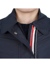 Military Ripstop Round Collar Over Pea Coat Navy - THOM BROWNE - BALAAN 8