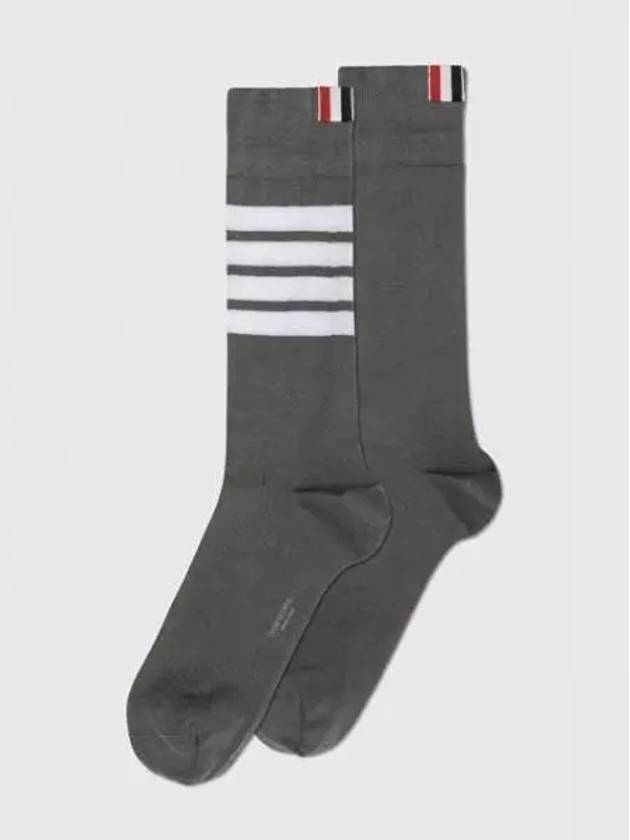 Men's Diagonal Light Weight Midi Socks Dark Grey - THOM BROWNE - BALAAN 2