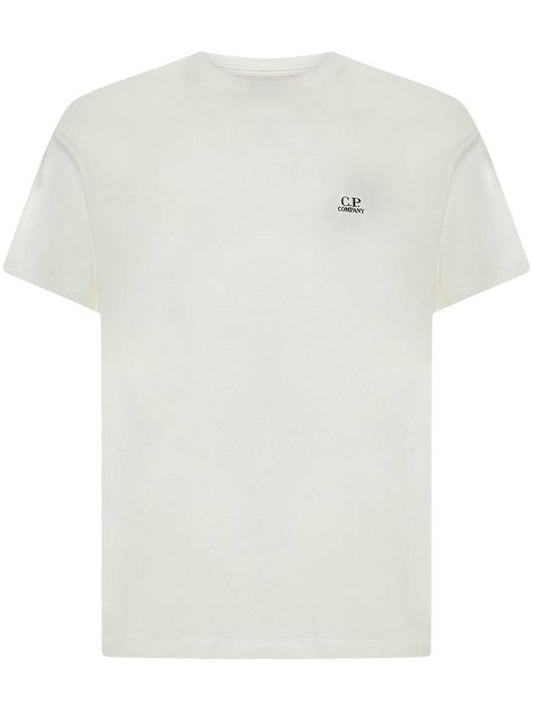 Mini Logo Printing Short Sleeve T-Shirt White - CP COMPANY - BALAAN.