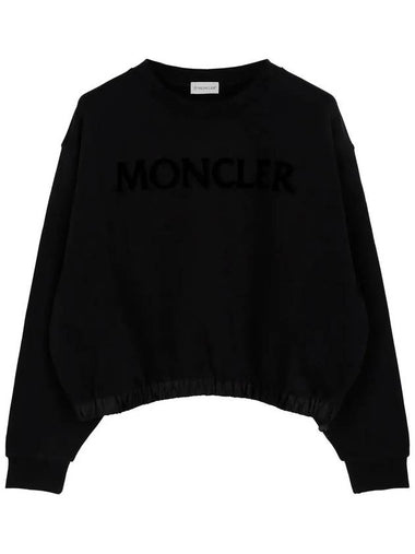 Black Felpa Embossed Logo Sweatshirt 8G00037 899U5 999 - MONCLER - BALAAN 1