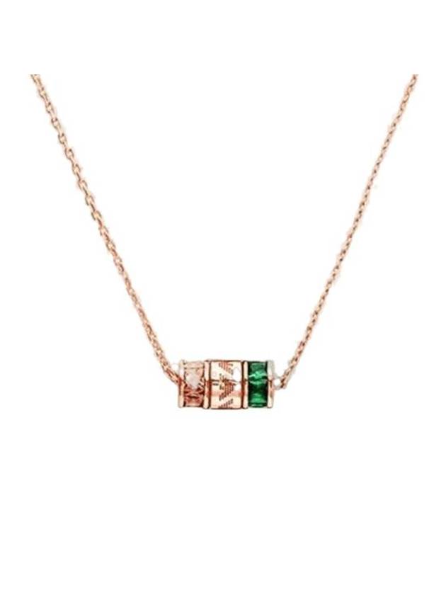 Gemstone Component Silver Necklace Rose Gold - EMPORIO ARMANI - BALAAN 1