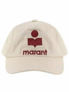 Tyron Embroidered Logo Ball Cap Ivory - ISABEL MARANT - BALAAN 2