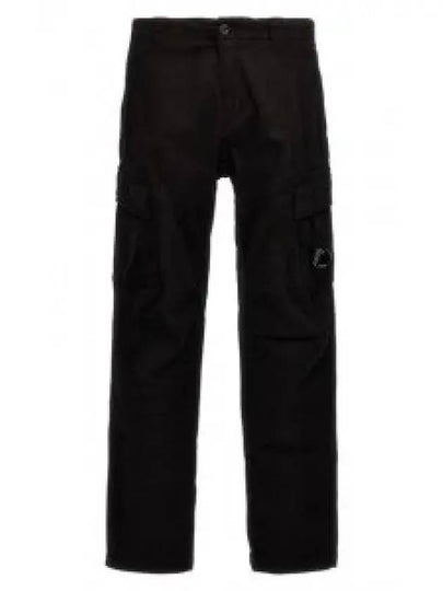 Stretch Satin Cargo Straight Pants Black - CP COMPANY - BALAAN 2