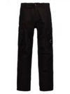 Stretch Satin Cargo Straight Pants Black - CP COMPANY - BALAAN 2