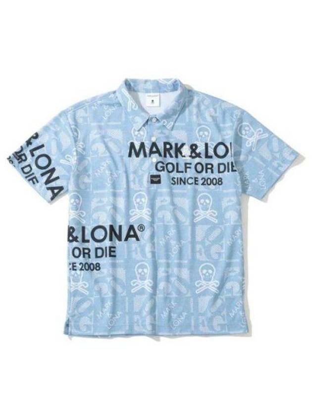 Short Sleeve T Shirt MLM4AAP040075 Blue - MARK & LONA - BALAAN 1