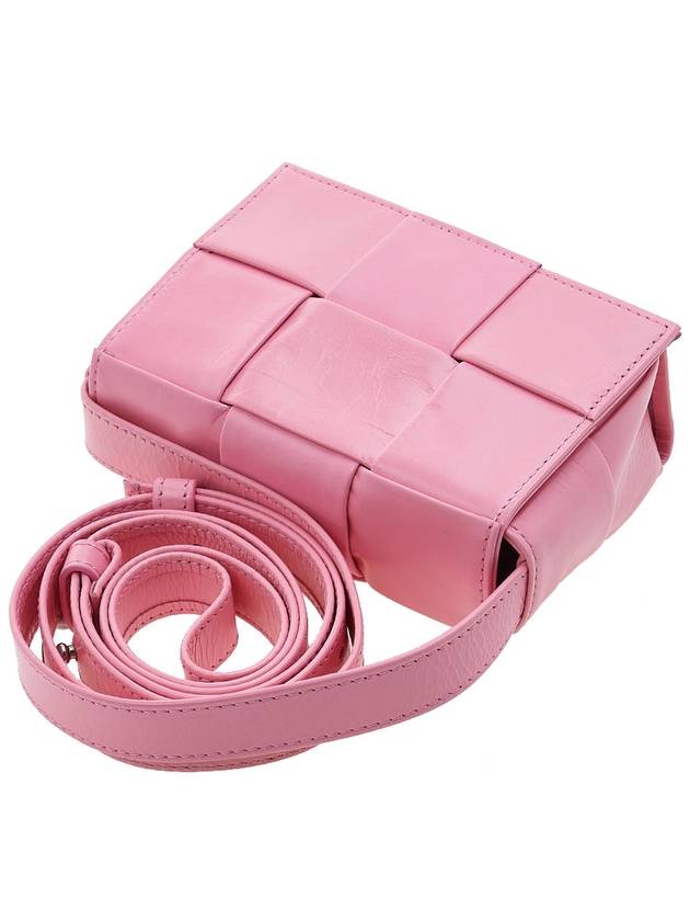 Cassette Small Leather Cross Bag Pink - BOTTEGA VENETA - BALAAN 5