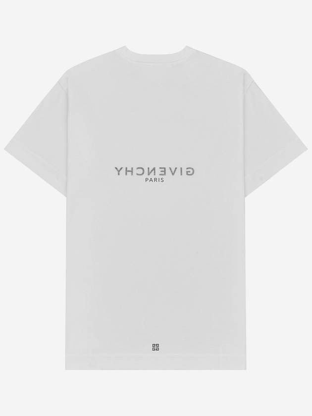 Reverse Oversized Short Sleeve T-Shirt White - GIVENCHY - BALAAN 3