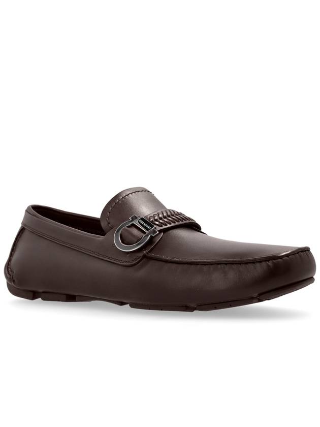 FERRAGAMO Leather Shoes Calipso, Men's, Brown - SALVATORE FERRAGAMO - BALAAN 4