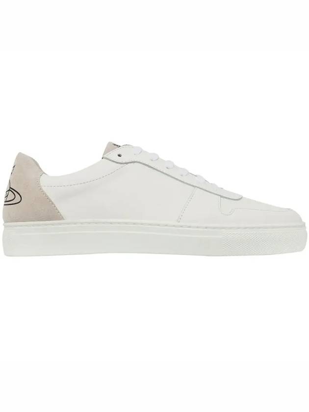 Men's Classic Trainer Logo Tab Low Top Sneakers White - VIVIENNE WESTWOOD - BALAAN 4