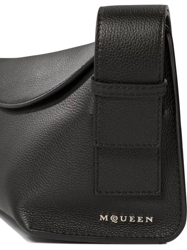 Logo Leather Cross Bag Black - ALEXANDER MCQUEEN - BALAAN 5