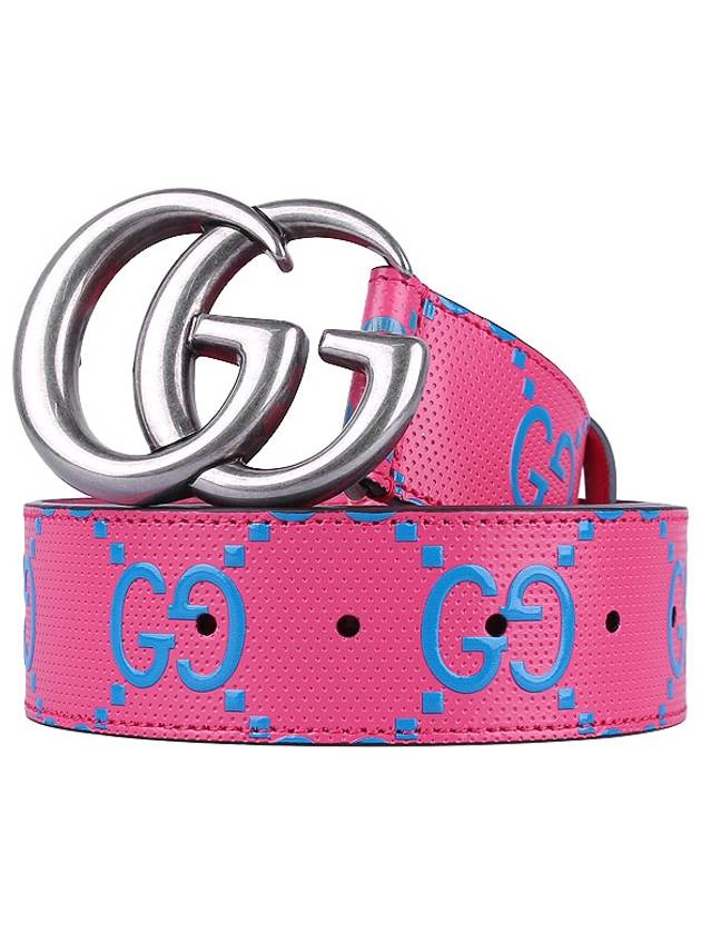 GG Marmont Leather Belt Pink - GUCCI - BALAAN 2