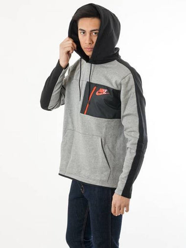 01831811063Advance 15 Fleece Pocket Hooded TshirtGray - NIKE - BALAAN 1