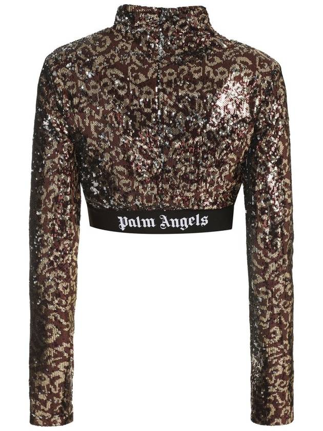 Sweater PWAB038F23FAB0016010 BROWNBLACK ANIMALIER - PALM ANGELS - BALAAN 3