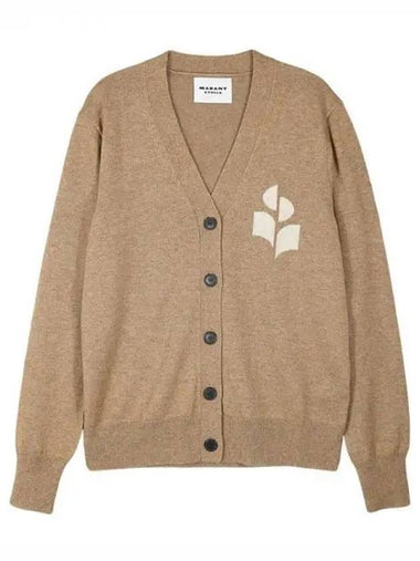 Karin logo cardigan beige CA0008FA A1X05E 50CM 271408 1059435 - ISABEL MARANT - BALAAN 1