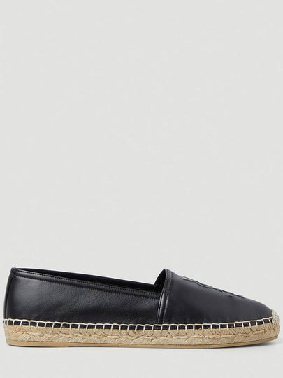 Leather Espadrilles Black - SAINT LAURENT - BALAAN 2