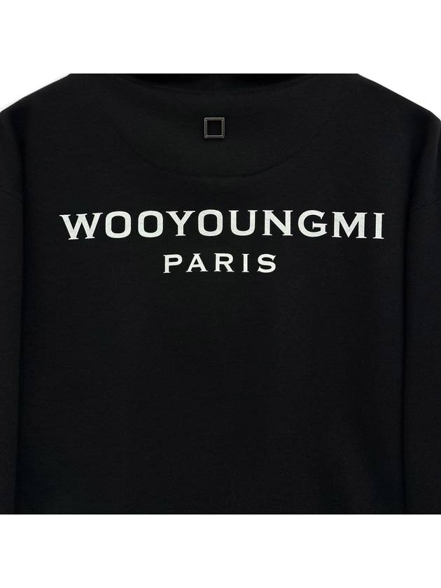 Back Logo Zip-Up Hoodie Black - WOOYOUNGMI - BALAAN 7