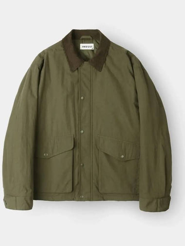 Corduroy Collar Heritage Barber Jacket Khaki - INDUST - BALAAN 1