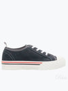 Cotton Lace-Up Low Top Sneakers Navy - THOM BROWNE - BALAAN 2