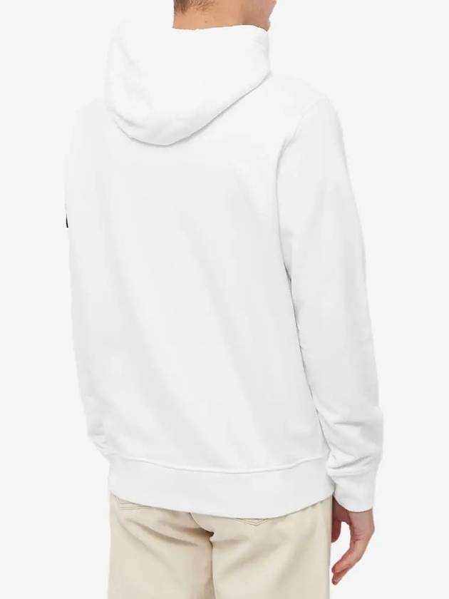 Wappen Patch Cotton Fleece Hoodie White - STONE ISLAND - BALAAN 5