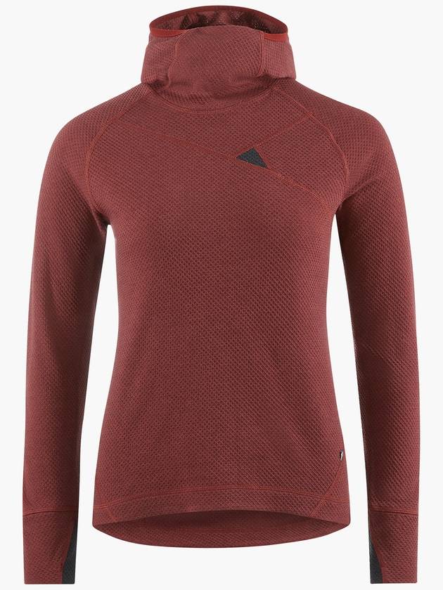 Women's Huge Mid Layer Hoodie Madder Red - KLATTERMUSEN - BALAAN 2