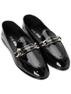 Logo Patent Leather Loafers Black - MIU MIU - BALAAN 4