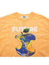 Women's Earth Apple Motif Cotton Short Sleeve T-Shirt Orange - MSGM - BALAAN 4