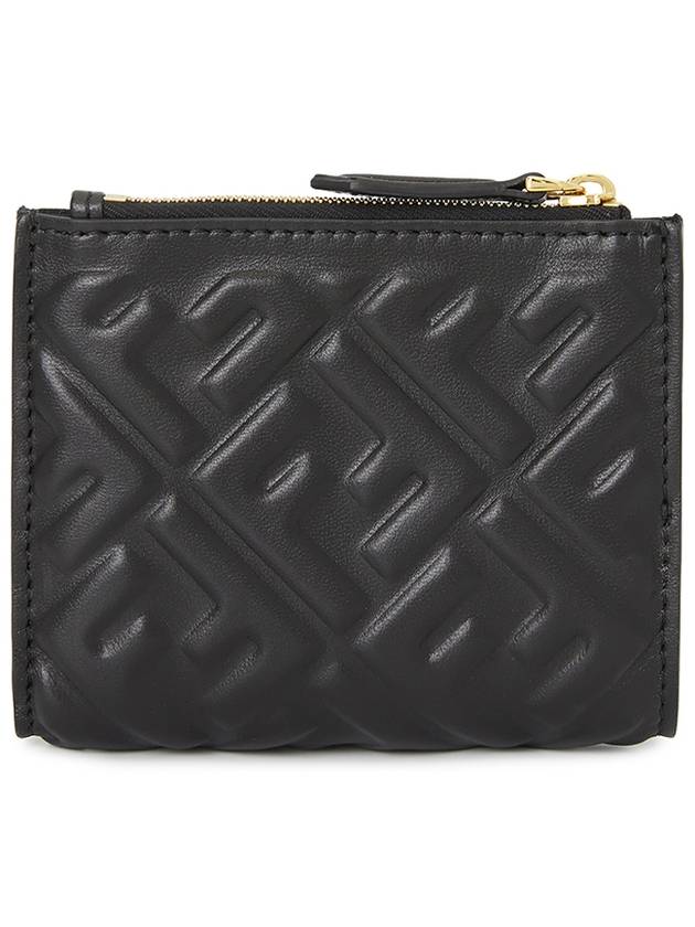 Slim Baguette Embossed FF Logo Half Wallet Black - FENDI - BALAAN 3