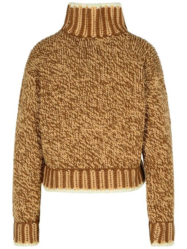 Wool Blend Turtleneck Brown - MONCLER - BALAAN 4