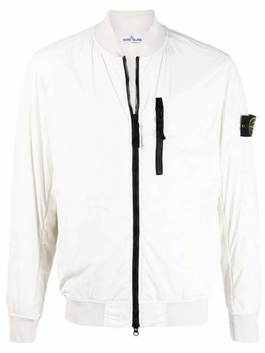 Skin Touch Nylon Garment Dyed Bomber Jacket White - STONE ISLAND - BALAAN 2