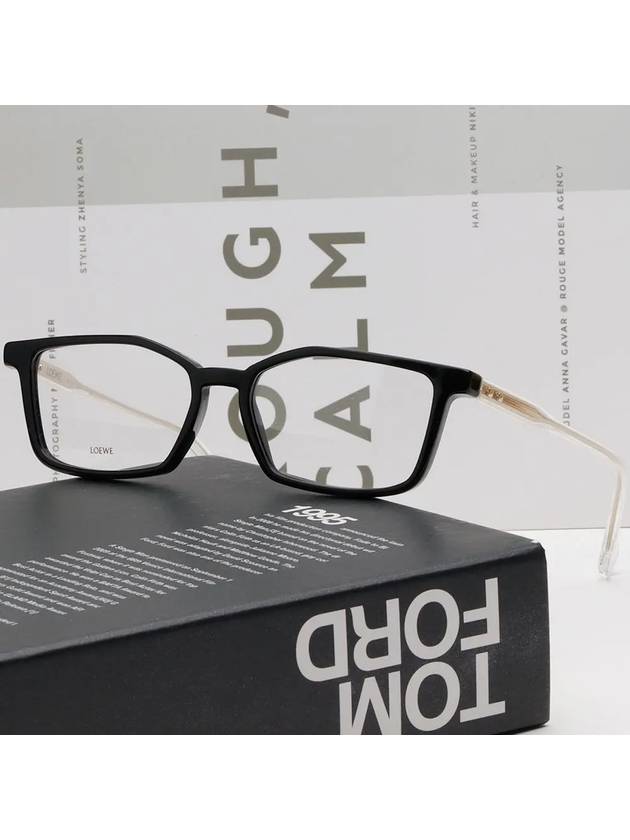 Glasses Frame LW50011U 001 Men Women Square Horned Frame - LOEWE - BALAAN 2